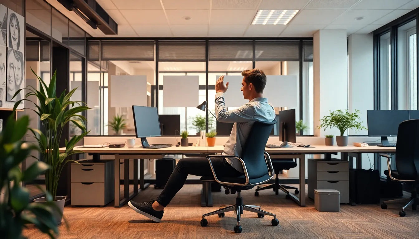 Übungsleser: diskrete dehnübungen für den büroalltag