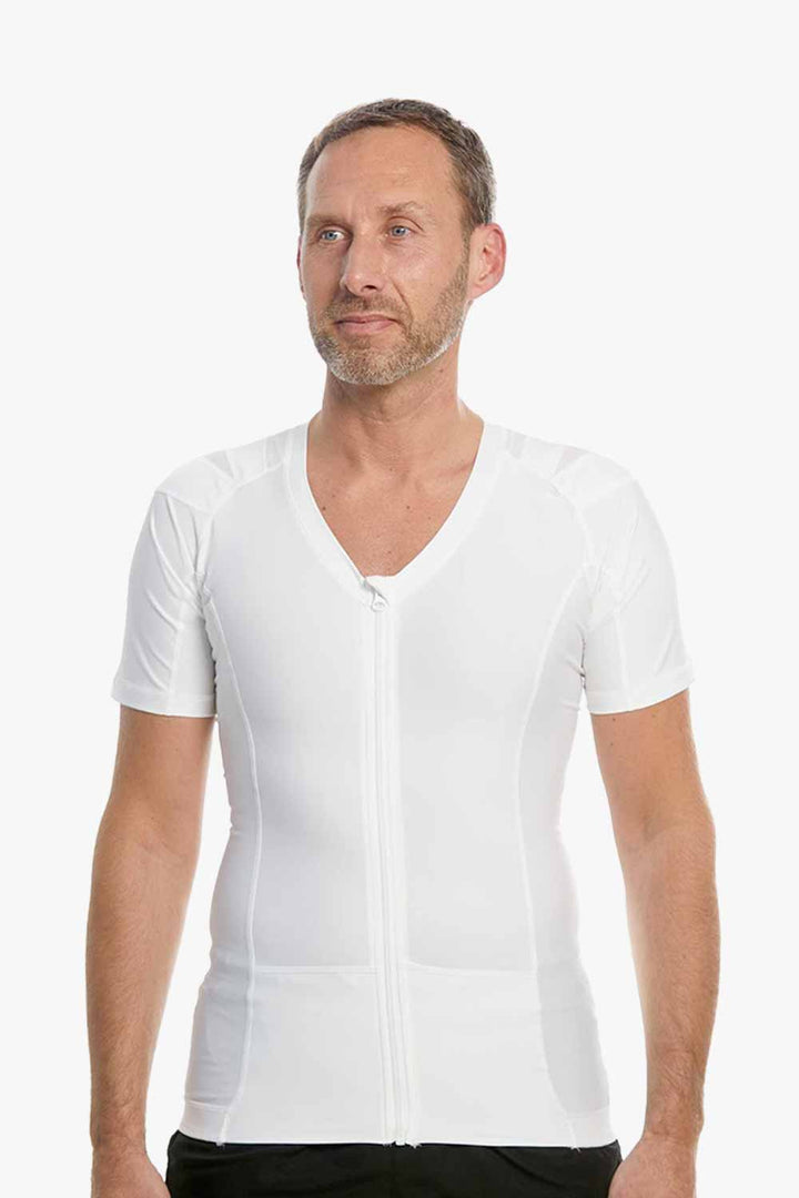 Men's Posture Shirt™ Zipper - Weiß C-STOCK