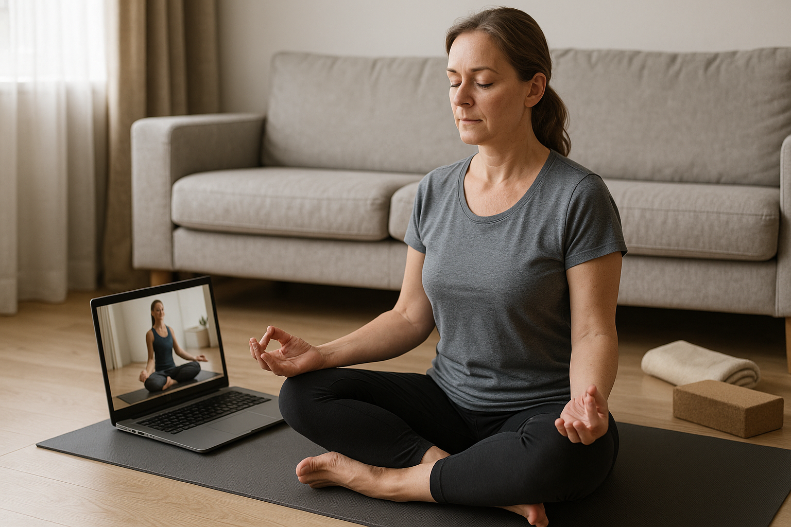 Entdecke die Freiheit: Yoga online überall und jederzeit praktizieren