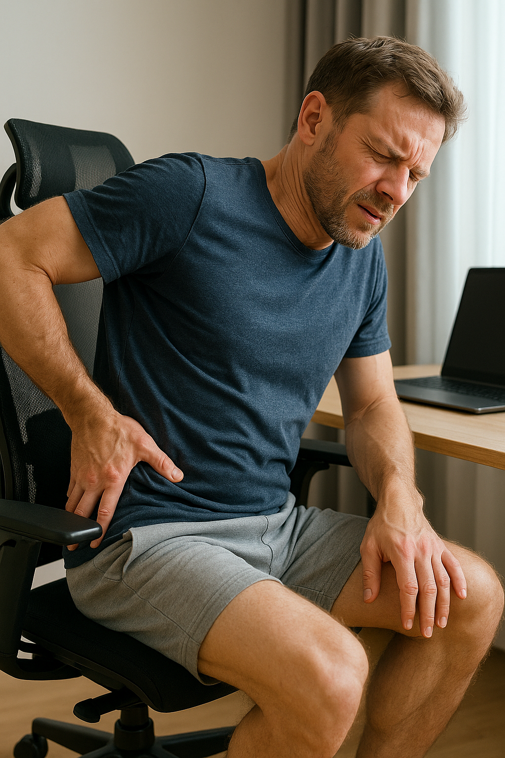 Überlastung der hüftbeuger vermeiden durch gezielte dehnungen und ergonomie