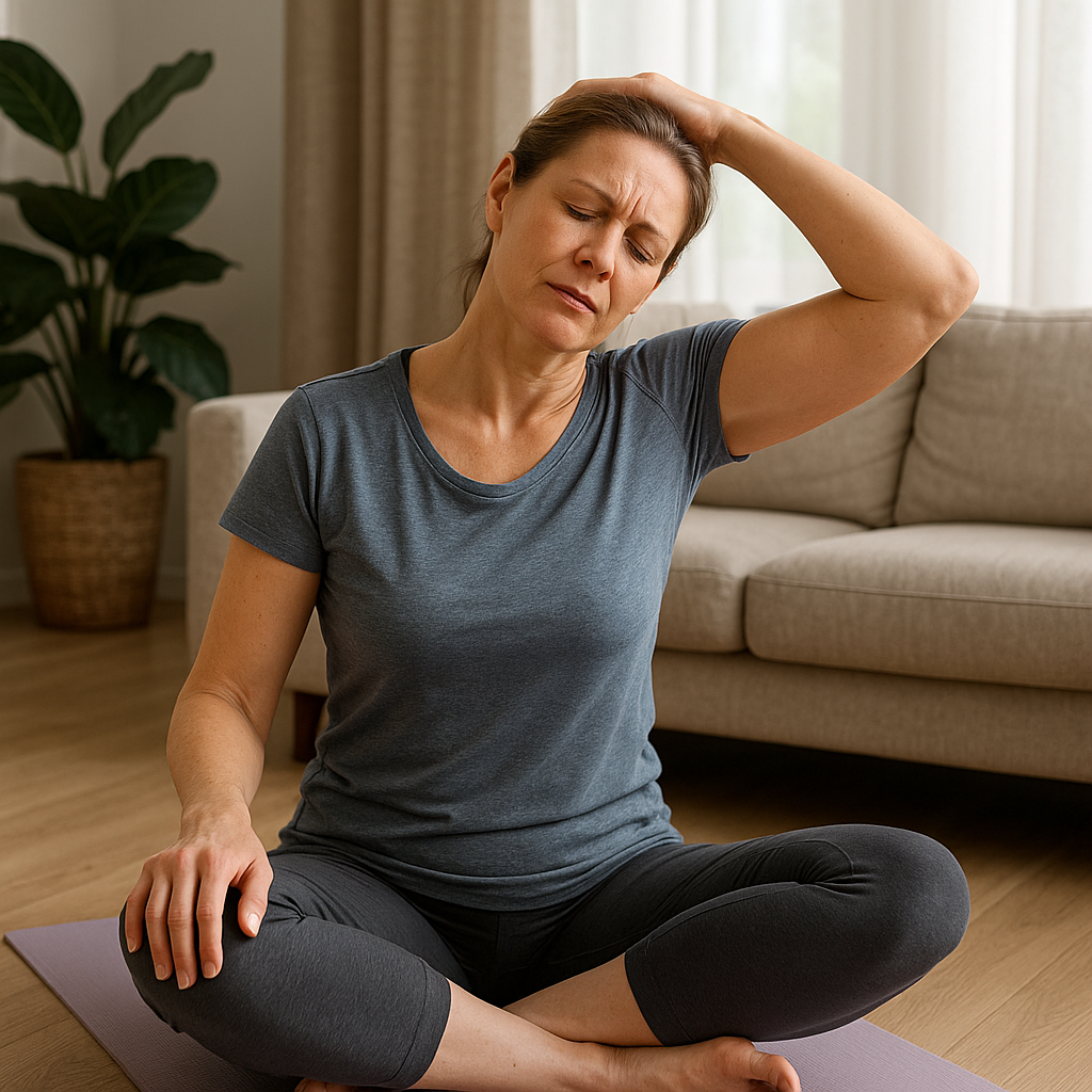 Entdecke sanfte yoga-übungen zur linderung von nackenschmerzen