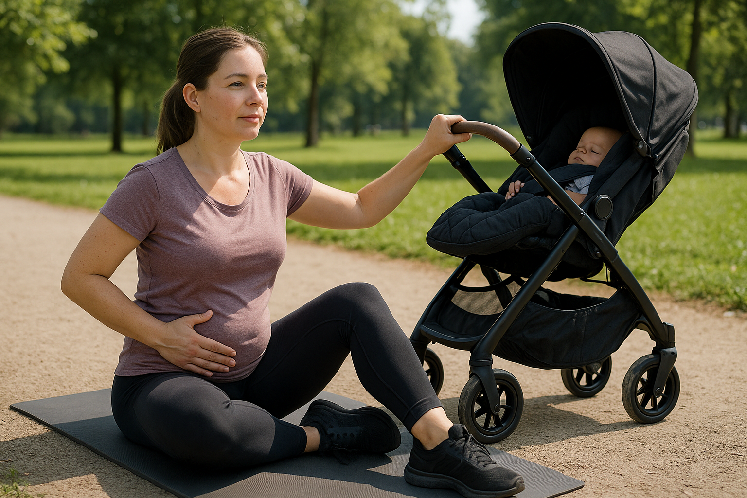 Sicher zurück zur Fitness: sanftes training nach der geburt