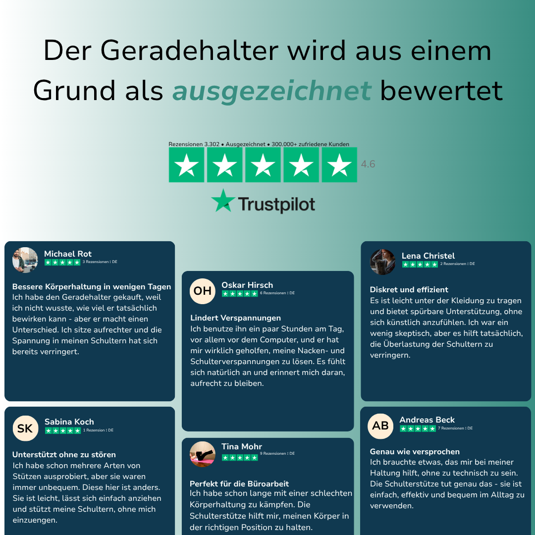Geradehalter Premium als komfortable Untersttzung fr die Krperhaltung im Alltag Geradehalter Premium als komfortable Untersttzung fr die Krperhaltung im Alltag