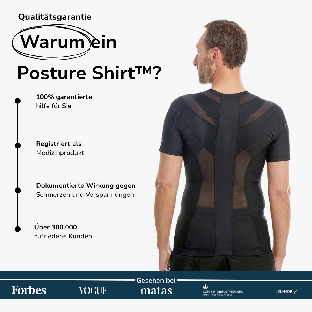 Men's Posture Shirt™ Zipper - Schwarz