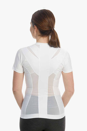 weiß womens posture shirt mit zip